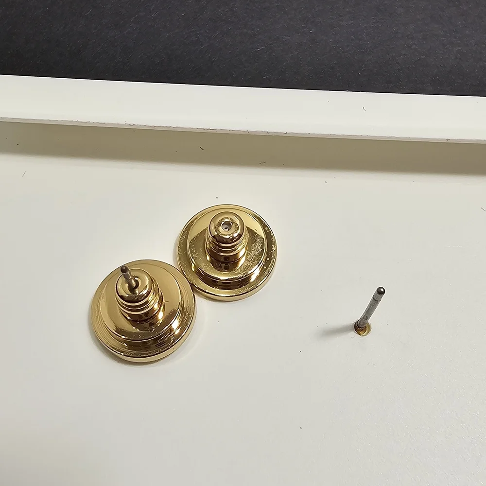 Tory Burch Gold Hexagon Logo Stud Earrings